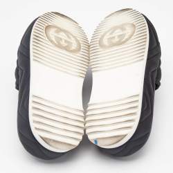 Pre Owned Gucci Black Matelassé Nylon Angelina Platform Sandals Size 36.5