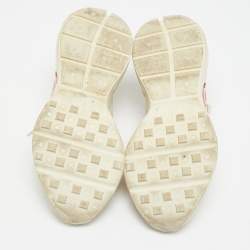 Gucci Cream Leather Logo Rhyton Sneakers Size 40