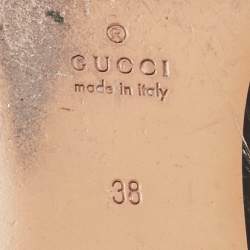 Gucci Pink Leather Princetown Mules Size 38