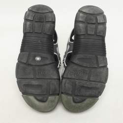 Gucci Multicolor Fabric And Leather Crystal Tinsel Sports Sandals Size 37