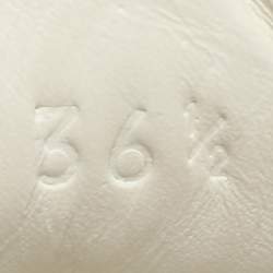 Gucci White Leather Ace Removable Patch Low Top Sneakers Size 36.5