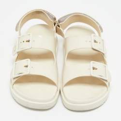 Gucci Cream Rubber Isla Dad Slingback Sandals Size 38