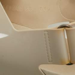 Gucci Cream Rubber Isla Dad Slingback Sandals Size 38