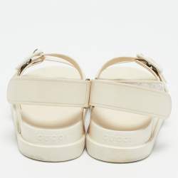 Gucci Cream Rubber Isla Dad Slingback Sandals Size 38