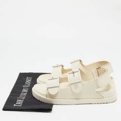 Gucci Cream Rubber Isla Dad Slingback Sandals Size 38
