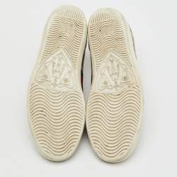 Gucci Beige/Brown GG Supreme Canvas Bee Web Ace Sneakers Size 37.5