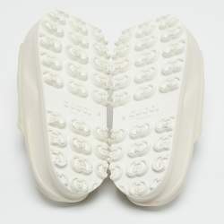Gucci White Rubber Interlocking G Slide Sandals Size 36