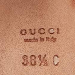 Gucci Pink Guccissima Leather Horsebit Peep Toe Pumps Size 38.5