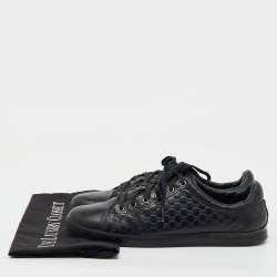 Gucci Black Microguccissima Leather Low Top Sneakers Size 38.5