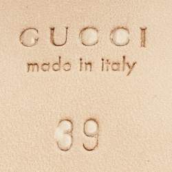 مملوكة مسبقًا حذاء كعب عالي غوتشي هورسبيت جلد أسود مقاس 39