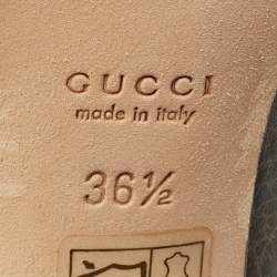 Gucci Grey Leather Bamboo Tassel Knee Boots Size 36.5