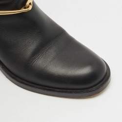 Gucci Black Leather Horsebit Knee Length Boots Size 35