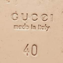 Gucci Silver Glitter Princetown Horsebit Flat Mules Size 40