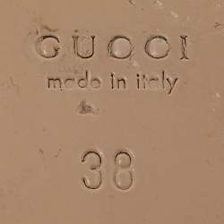 Gucci Green/Navy Blue GG Canvas Princetown Horsebit Flat Mules Size 38