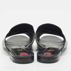 Gucci Black Leather Princetown Horsebit Flat Slide Sandals Size 38