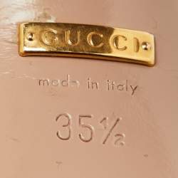 مملوكة مسبقًا Gucci Brown Leather Claudie Horsebit Platform Ankle Strap Sandals Size 35.5