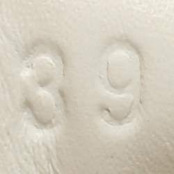 Pre Owned Gucci White Leather Leather Ace Bee Embroidered Low Top Sneakers Size 39