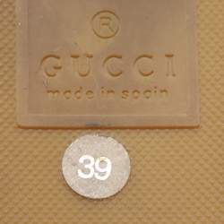 Gucci Red Matelasse Leather GG Marmont Espadrille Flat Slides Size 39 