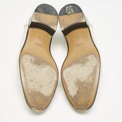 Gucci Off White Leather Interlocking G Horsebit Slip On Loafers Size 37
