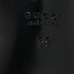 Pre Owned Gucci Burgundy Guccissima Leather Open Toe Slide Sandals Size 39