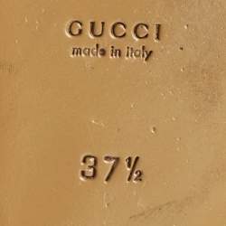 Gucci x Disney Brown Mickey Mouse Print GG Supreme Canvas Princetown Flat Mules Size 37.5