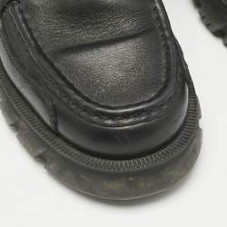 Gucci Black Leather Interlocking G Web Stripe Ankle Boots Size 39.5