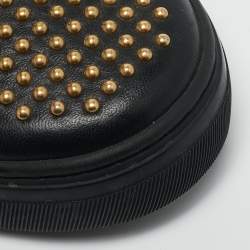 Gucci Black Leather California Studded High Top Sneakers Size 39