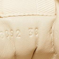 Gucci Cream Leather Vintage Logo Rhyton Sneakers Size 38