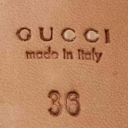 Gucci Olive Green Python Leather and Suede Gladiator Sandals Size 36