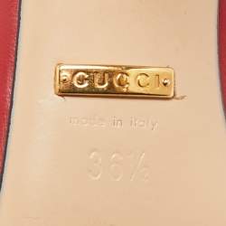 Gucci Red Leather Queen Margaret Pumps Size 36.5