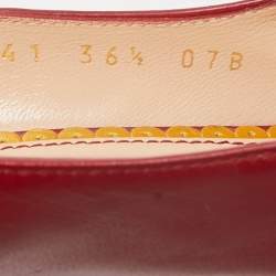 Gucci Red Leather Queen Margaret Pumps Size 36.5