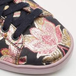 Gucci Multicolor Canvas and Leather  GG Floral  Ace Low Top Sneakers Size 39.5
