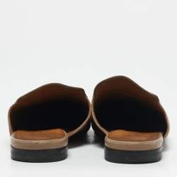 Gucci Beige Leather Horsebit Princetown Flat Mules Size 38