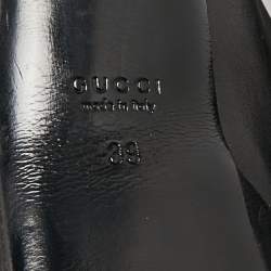 Gucci Black Leather Zipped Ankle Length Boots Size 39