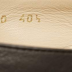 Gucci Dark Brown Leather GG Marmont Ballet Flats Size 40.5