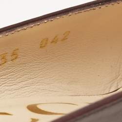 Gucci Burgundy Leather Unia Crystal Embellished Mules Size 35