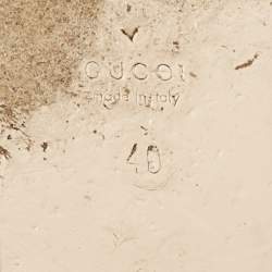 Gucci Beige Raffia Princetown Mules Size 40