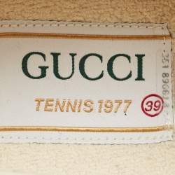 Gucci White GG Canvas Tennis 1977 Platform Sneakers Size 39