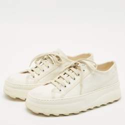 Gucci White GG Canvas Tennis 1977 Platform Sneakers Size 39