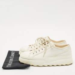 Gucci White GG Canvas Tennis 1977 Platform Sneakers Size 39
