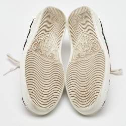 Gucci White Leather Ace Floral Embroidered Low Top Sneakers Size 40