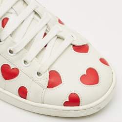 Gucci Multicolor Leather  Ace Hearts Low Top Sneakers Size 37