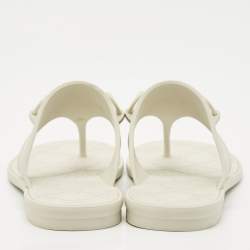 Gucci Grey Rubber Horsebit Thong Flats Size 39