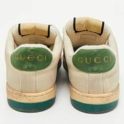 Gucci  Multicolor Nubuck Leather and Canvas Screener Sneakers Size 36