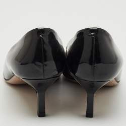 Gucci Black Guccissima Patent Horsebit Hollywood Pumps Size 39
