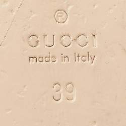 Gucci Beige Tiger Print GG Supreme Canvas Princetown Mules Size 39