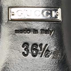 Gucci Black Patent Leather Horsebit Mid Calf Length Boots Size 36.5
