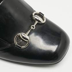 Gucci Black Patent Leather Horsebit Mid Calf Length Boots Size 36.5