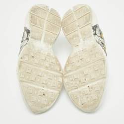 Gucci White Leather Mystic Cat Rhyton Low Top Sneakers Size 39.5