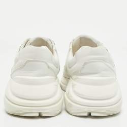 Gucci White Leather Mystic Cat Rhyton Low Top Sneakers Size 39.5